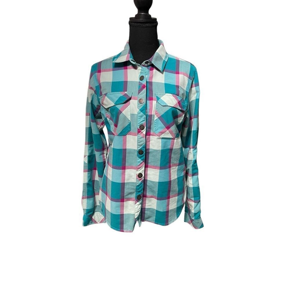 Sombrio Women’s Plaid Silhouette Riding Shirt/Top size Large